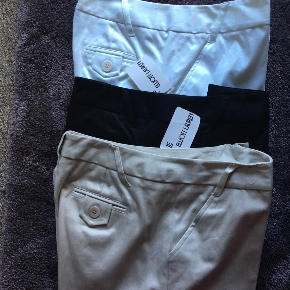 Shorts black white tan
